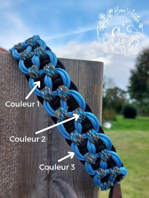 COLLIER SUR MESURE A MARTINGALE ou REGLABLE - Collection "BANDIT" 