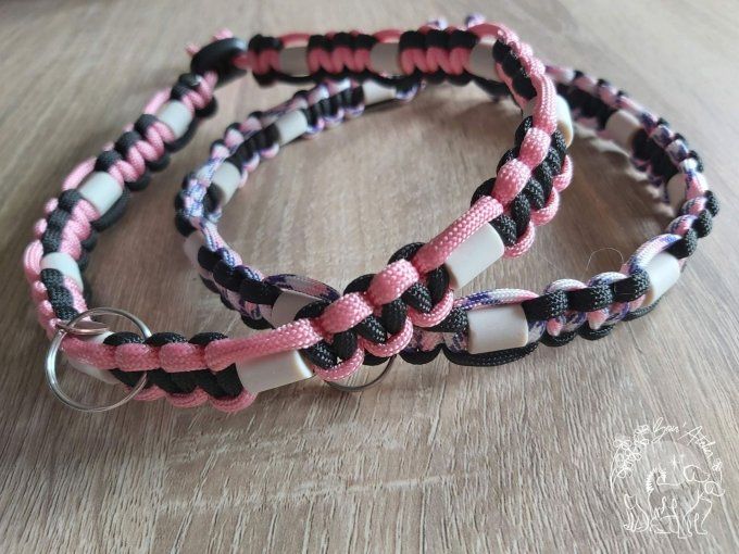 CHIENS _ COLLIER ANTI TIQUE & PUCE / CORDAGE EPAIS _ Sur mesure