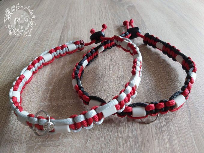 CHIENS _ COLLIER ANTI TIQUE & PUCE / CORDAGE EPAIS _ Sur mesure