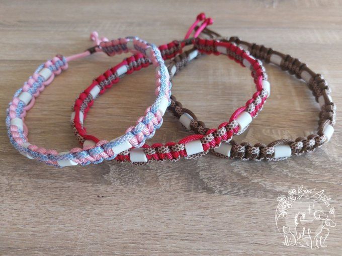 CHIENS _ COLLIER ANTI TIQUE & PUCE / CORDAGE EPAIS _ Sur mesure