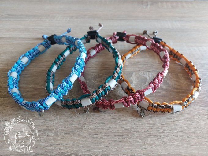 CHIENS _ COLLIER ANTI TIQUE & PUCE / CORDAGE EPAIS _ Sur mesure