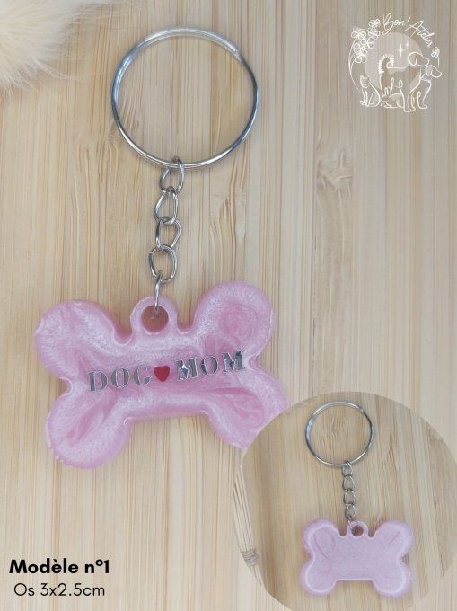 PORTE-CLEF "DOG MOM"