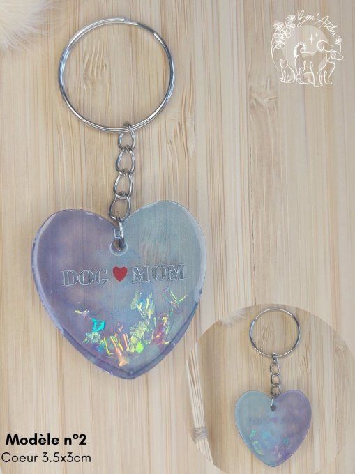 PORTE-CLEF "DOG MOM"