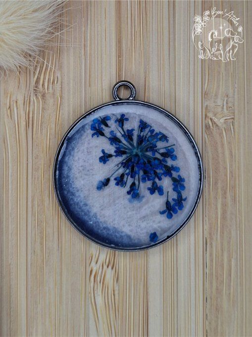 MEDAILLE ou PORTE-CLEFS "CERCLE EN FLEUR_V1"