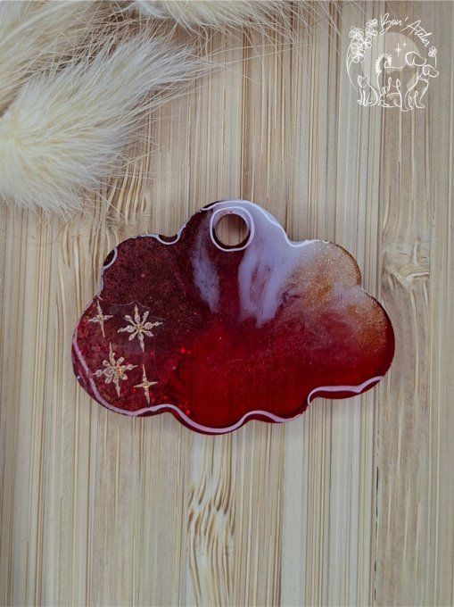 MEDAILLE ou PORTE-CLEFS "NUAGE DE NOEL"