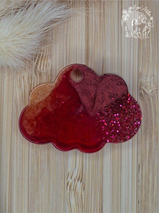 MEDAILLE ou PORTE-CLEFS "NUAGE DE NOEL"