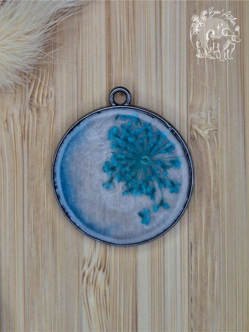 MEDAILLE ou PORTE-CLEFS "CERCLE EN FLEUR_V3"