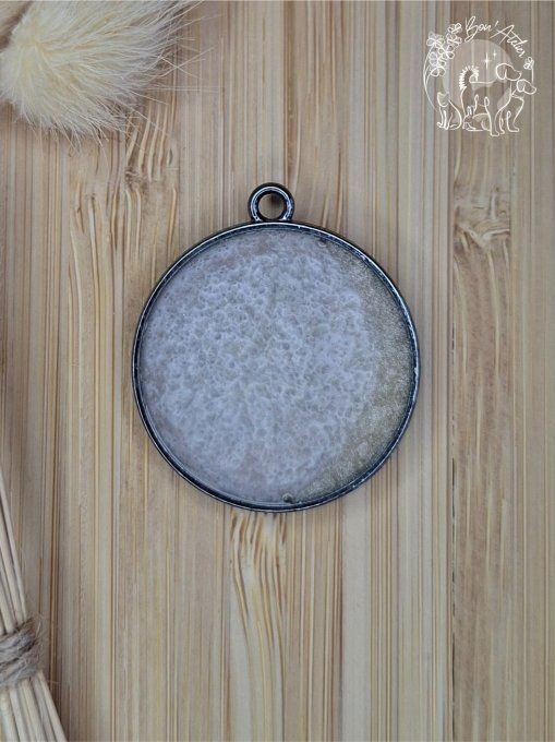 MEDAILLE ou PORTE-CLEFS "CERCLE EN FLEUR_V2"