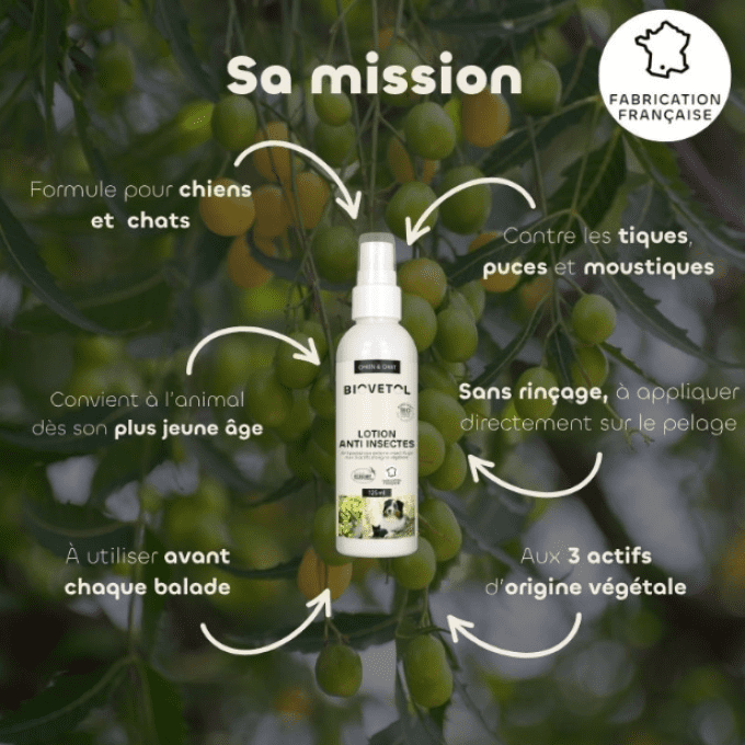 LOTION ANTI INSECTE BIO - CHIENS & CHATS