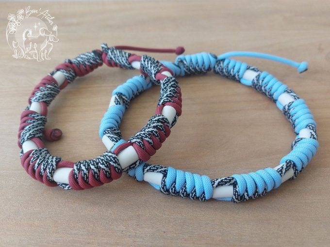 CHIENS _ COLLIER ANTI TIQUE & PUCE / CORDAGE ROND _ Sur mesure