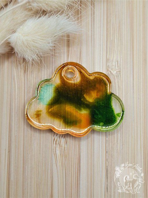 MEDAILLE ou PORTE-CLEFS "NUAGE VERDOYANT"