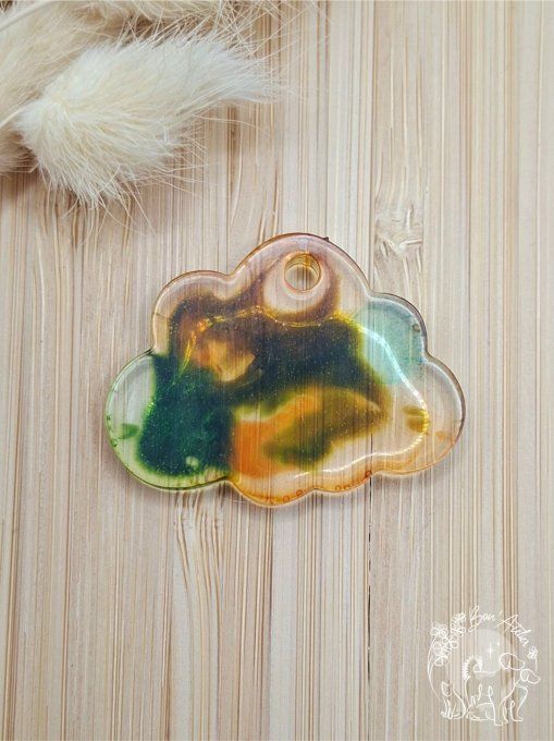 MEDAILLE ou PORTE-CLEFS "NUAGE VERDOYANT"