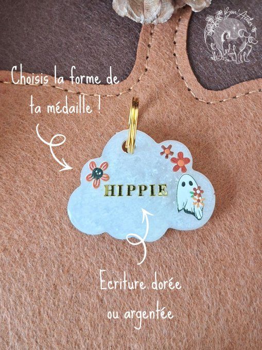 Médaille "PEACE ♡ LOVE BOO"