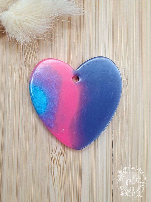 MEDAILLE ou PORTE-CLEFS "COEUR GIRLY"