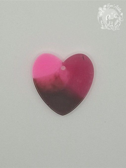 MEDAILLE ou PORTE-CLEFS "COEUR EN PATTE"