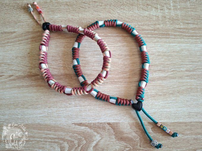 CHIENS _ COLLIER ANTI TIQUE & PUCE / CORDAGE ROND + PRENOM _ Sur mesure