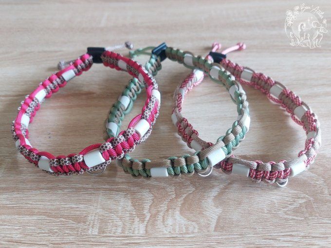 CHIENS _ COLLIER ANTI TIQUE & PUCE / CORDAGE EPAIS _ Sur mesure