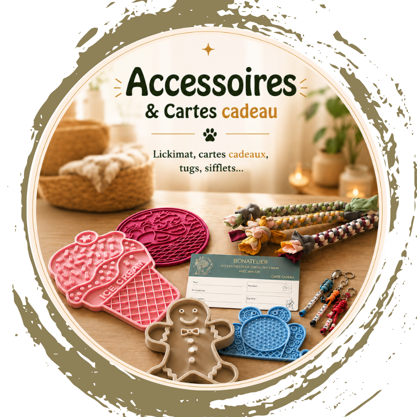 Bon'Atelier, porte clef, jouets pour chiens et chats, lickimat, tapis de léchage chien, carte cadeau pour propriétaire de chien