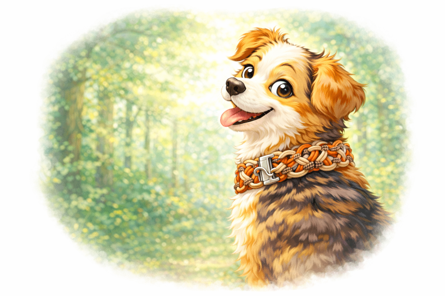 Bon'Atelier, collier de balade pour chien, collier chien, collier paracord, collier biothane, collier paracord chien