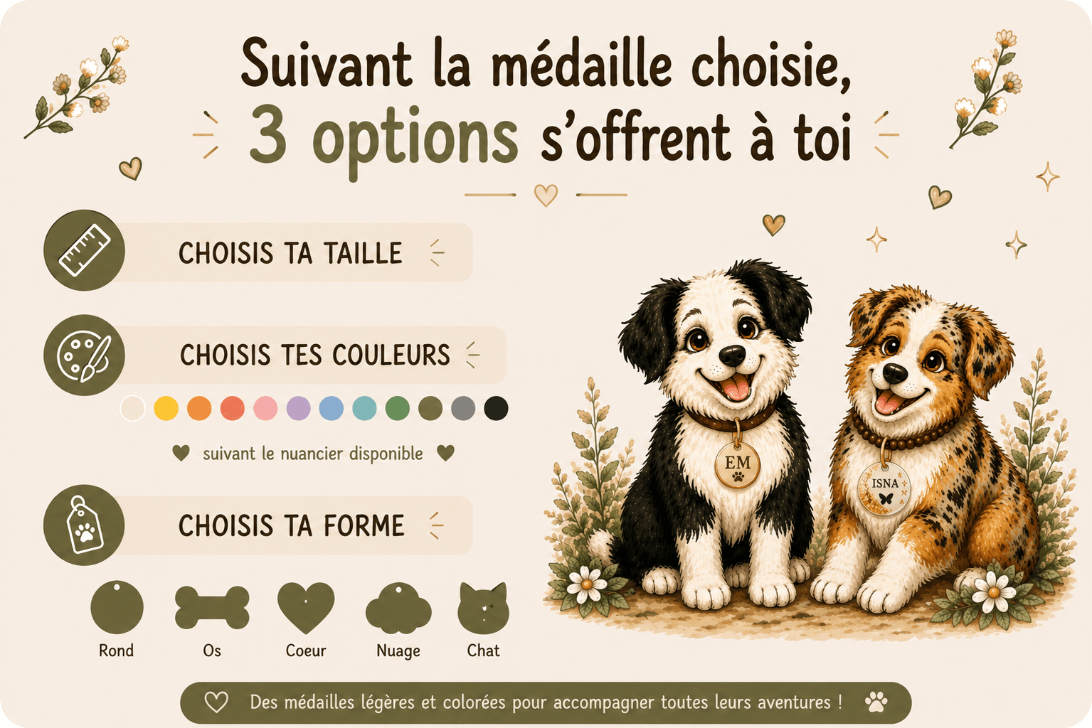 médailles identification pour chien et chat